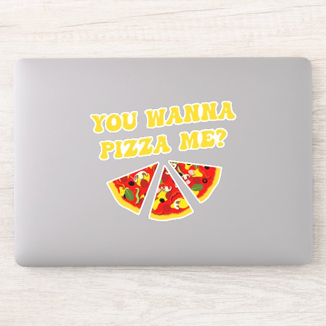 Sticker Citation de pizza amusante (Ordinateur)
