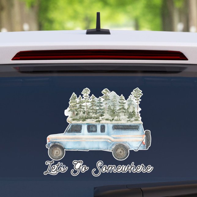 Sticker Citation de voyage sur la route de camping Allons  (In situ)