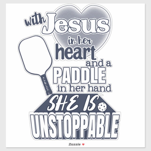 Sticker Citation des femmes de Jesus et Pickleball (Feuille)
