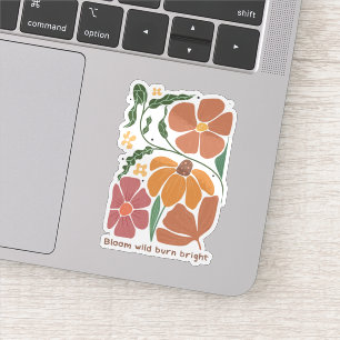 Sticker Citation d'inspiration florale rétro boho