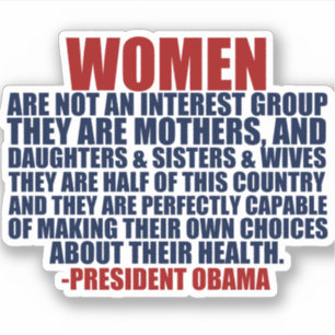 Sticker Citation d'Obama sur les droits des femmes