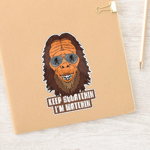 Sticker Citation drôle de Bigfoot parti squatchin