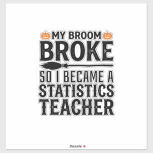 Sticker Citation drôle de professeur de statistiques pour 