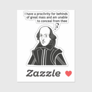 Sticker Citation drôle de Shakespeare