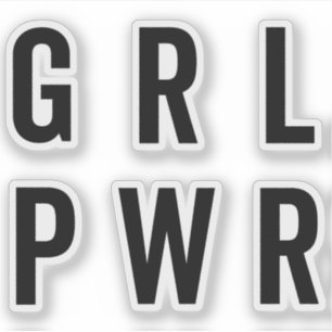 Sticker Citation féministe GRL PWR / Girl Power