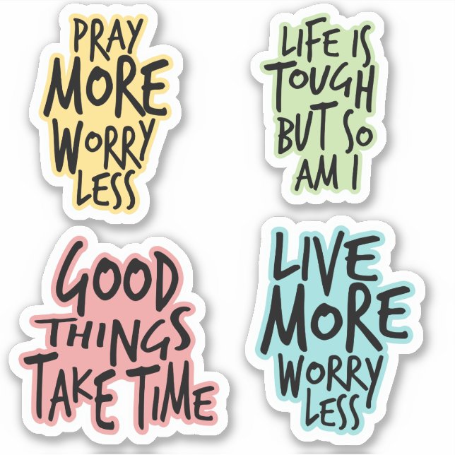 STICKER CITATION INSPIRATIONNELLE COLORÉE (Devant)