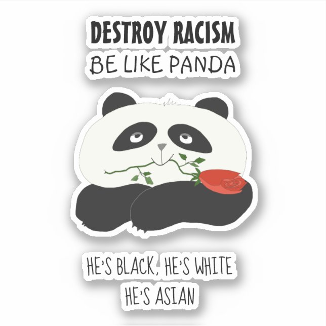 Sticker Citation Panda Anti Racisme (Devant)