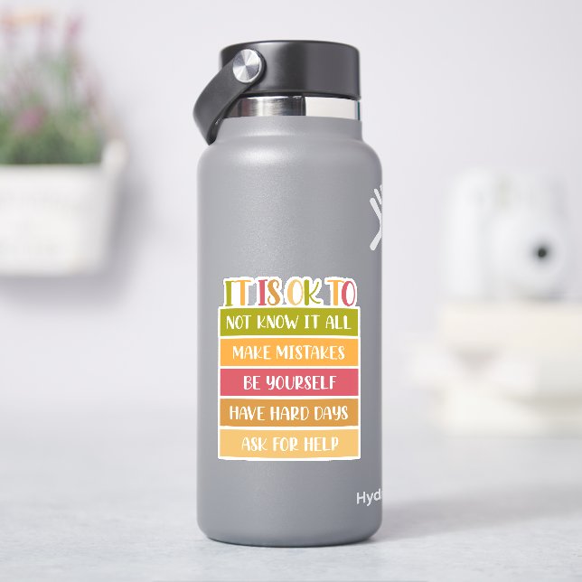 Sticker Citation sur le bien-être inspirant (HydroFlask)