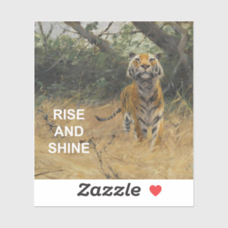 Sticker Citation Texte Monter & Briller + Peinture Tiger V