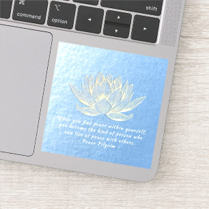 Sticker Citations de l'instructeur de méditation Blue Gold