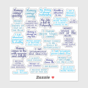 Sticker Citations de manifeste de prospérité de la manifes