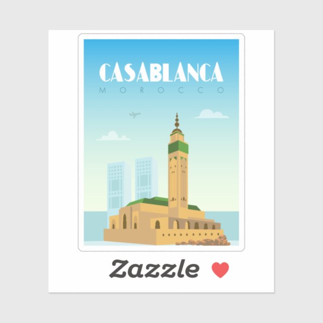 Sticker Cité de Casablanca Maroc (Feuille)