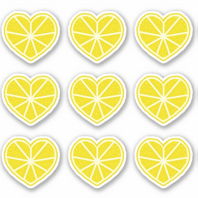 Sticker Citron de coeur (Devant)