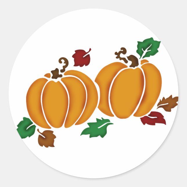 Sticker Citrouille Automne (Devant)