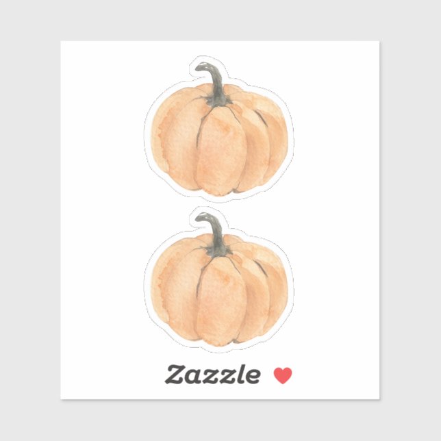 Sticker Citrouille Automne | Petit Baby shower Cit (Feuille)