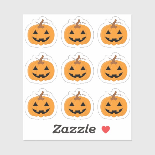 Sticker Citrouille d'Halloween Jack O'Lantern Planificateu (Feuille)