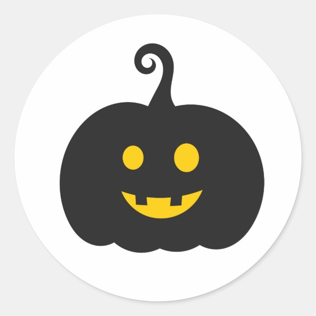Sticker citrouille Halloween Jack-o-lanterne. (Devant)