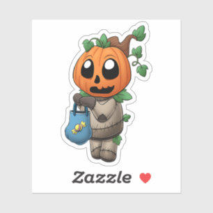 Sticker Citrouille Kid