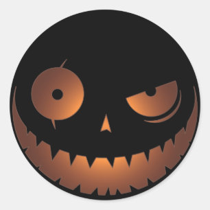 Sticker Citrouille malin