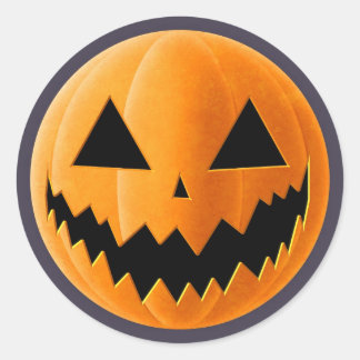 Sticker Citrouille rond