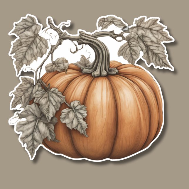 Sticker Citrouille rustique étanche (Créateur téléchargé)