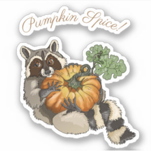 Sticker Citrouille Spice ! Sur le roll Citrouille Raccoon
