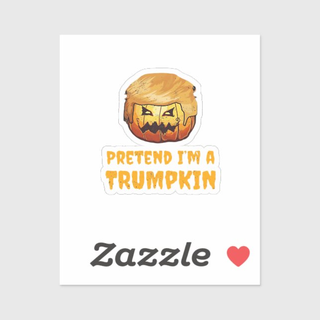 Sticker Citrouille Trumpkin (Feuille)