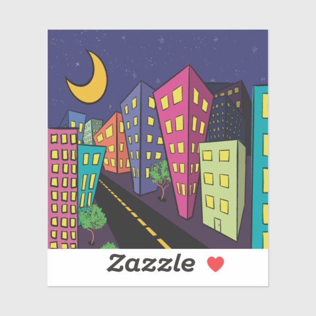 Sticker Cityscape (Feuille)