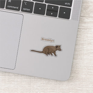 Sticker Civet de mûte luwak, dessin animé