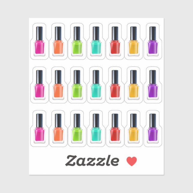 Sticker Clair Rainbow Nail polonais Art Tech Salon Planifi (Feuille)