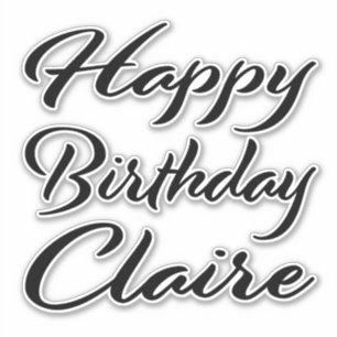 Sticker Claire Name Prénom Anniversaire de la Broderie noi