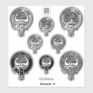 Sticker Clan Anderson Crest & Tartan