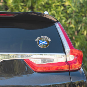 Sticker Clan Anderson Tartan Knot & Flag