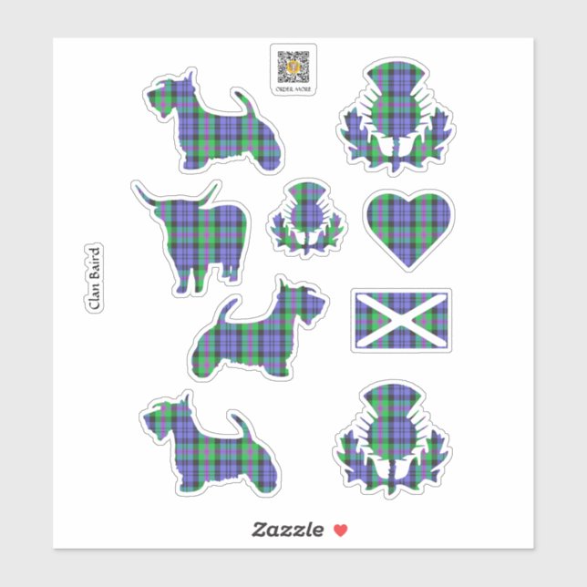 Sticker Clan Baird Tartan (Feuille)