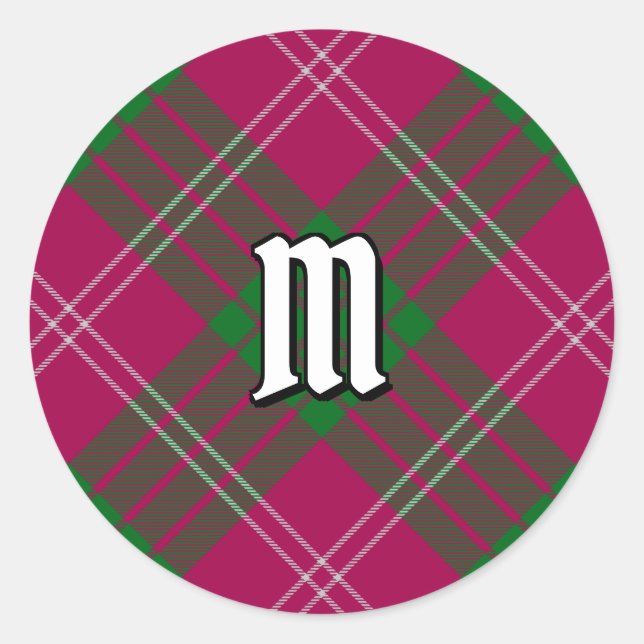 Sticker Clan Crawford Tartan Classic Round (Devant)