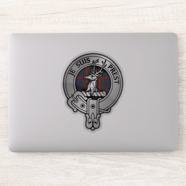 Sticker Clan Fraser de Lovat Crest & Tartan (Ordinateur)