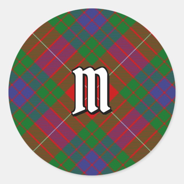 Sticker Clan Fraser Tartan Classic Round (Devant)