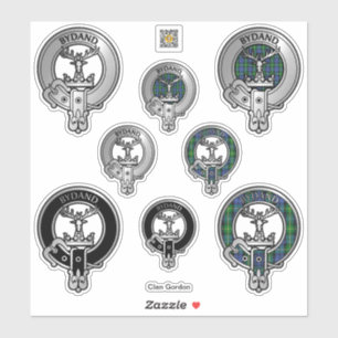 Sticker Clan Gordon Crest & Tartan