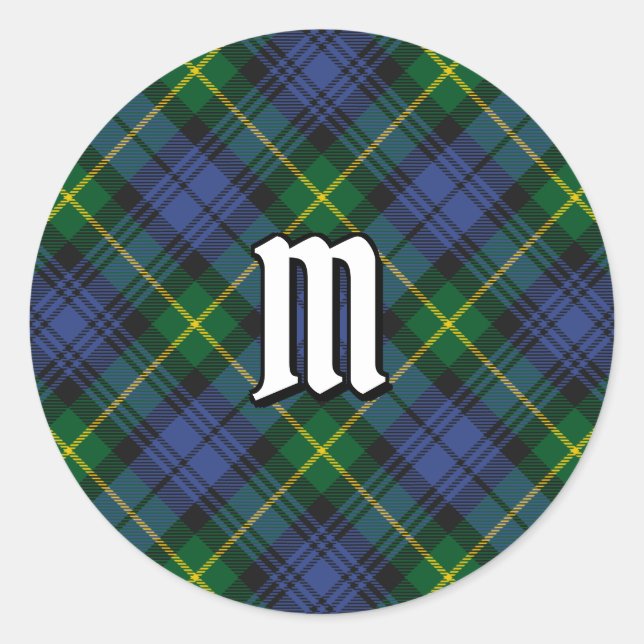 Sticker Clan Gordon Tartan Classic Round (Devant)