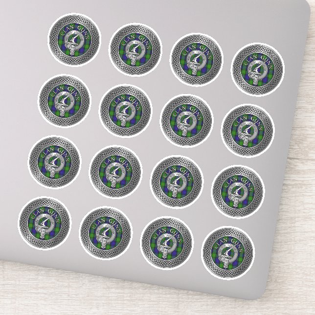 Sticker Clan Gunn Crest & Tartan Knot (Détail)