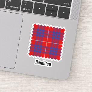 Sticker Clan Hamilton Red Tartan