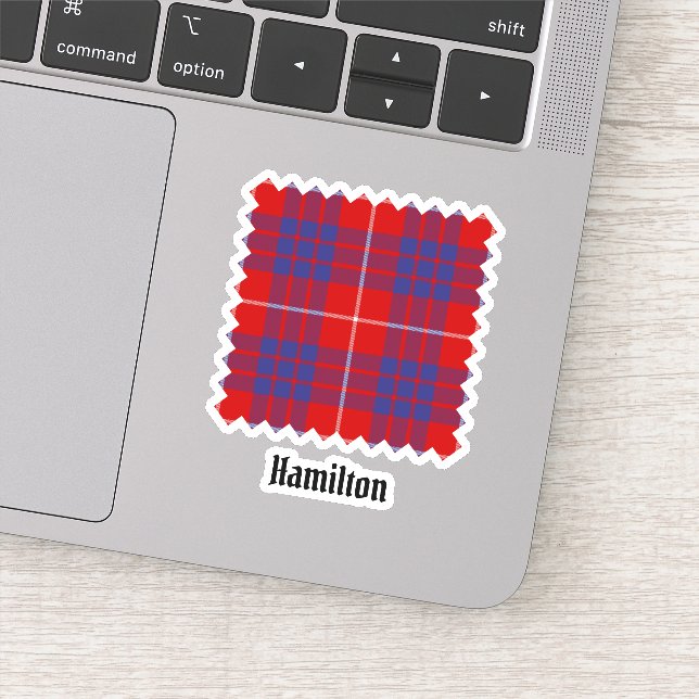 Sticker Clan Hamilton Red Tartan (Détail)