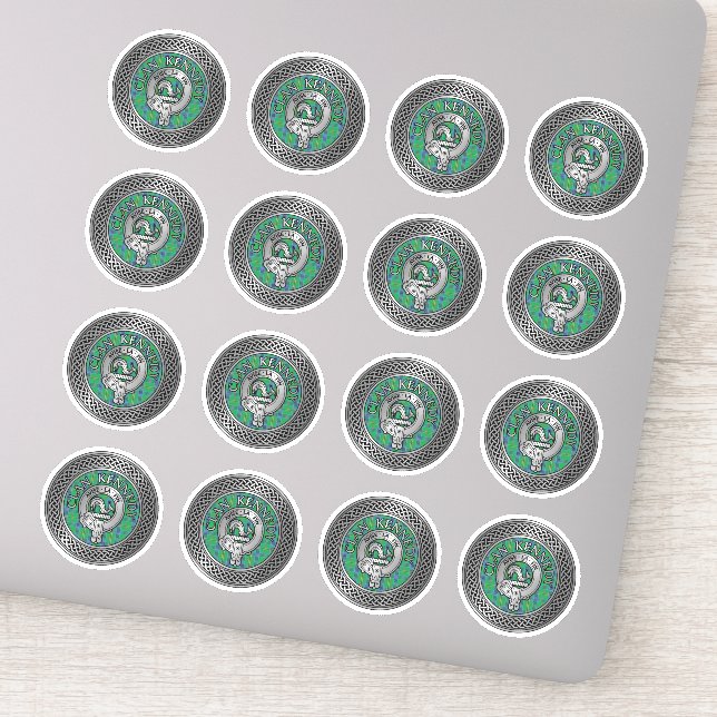 Sticker Clan Kennedy Crest & Tartan Knot (Détail)