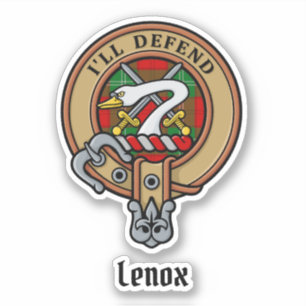 Sticker Clan Lennox Crest sur Tartan