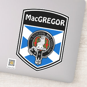 Sticker Clan MacGregor (Edit) Salut et Tartan Saltire