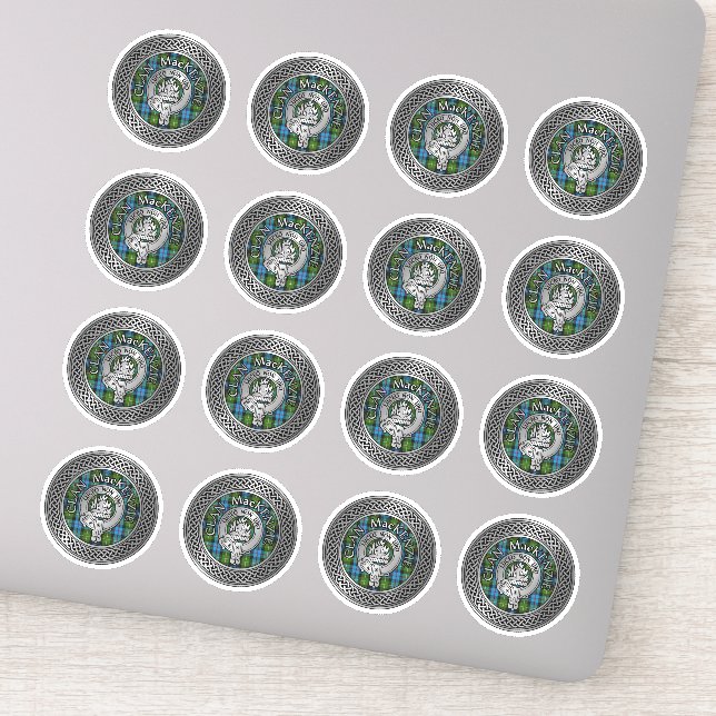 Sticker Clan MacKenzie Crest & Tartan Knot (Détail)