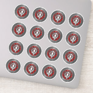 Sticker Clan Ramsay Crest & Tartan Knot