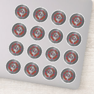 Sticker Clan Sinclair Crest et Tartan Knot