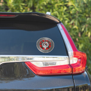 Sticker Clan Wallace Crest et Tartan Knot