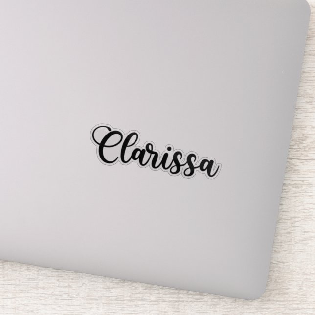 Sticker Clarissa Nom - Calligraphie manuscrite (Détail)